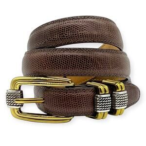 Brighton Womens Belt Brighton Classics Brown Two Tone Silver Western Cowgirl